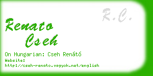 renato cseh business card
